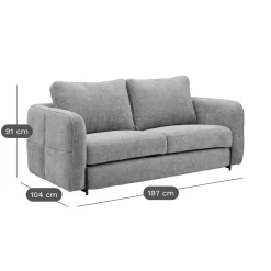 Canapés Fixes></noscript>Camif Canapé tissu Orlane - Bleu