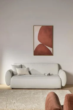 Canapés Fixes>Camif Canapé tissu Orus - - 3 places Naturel