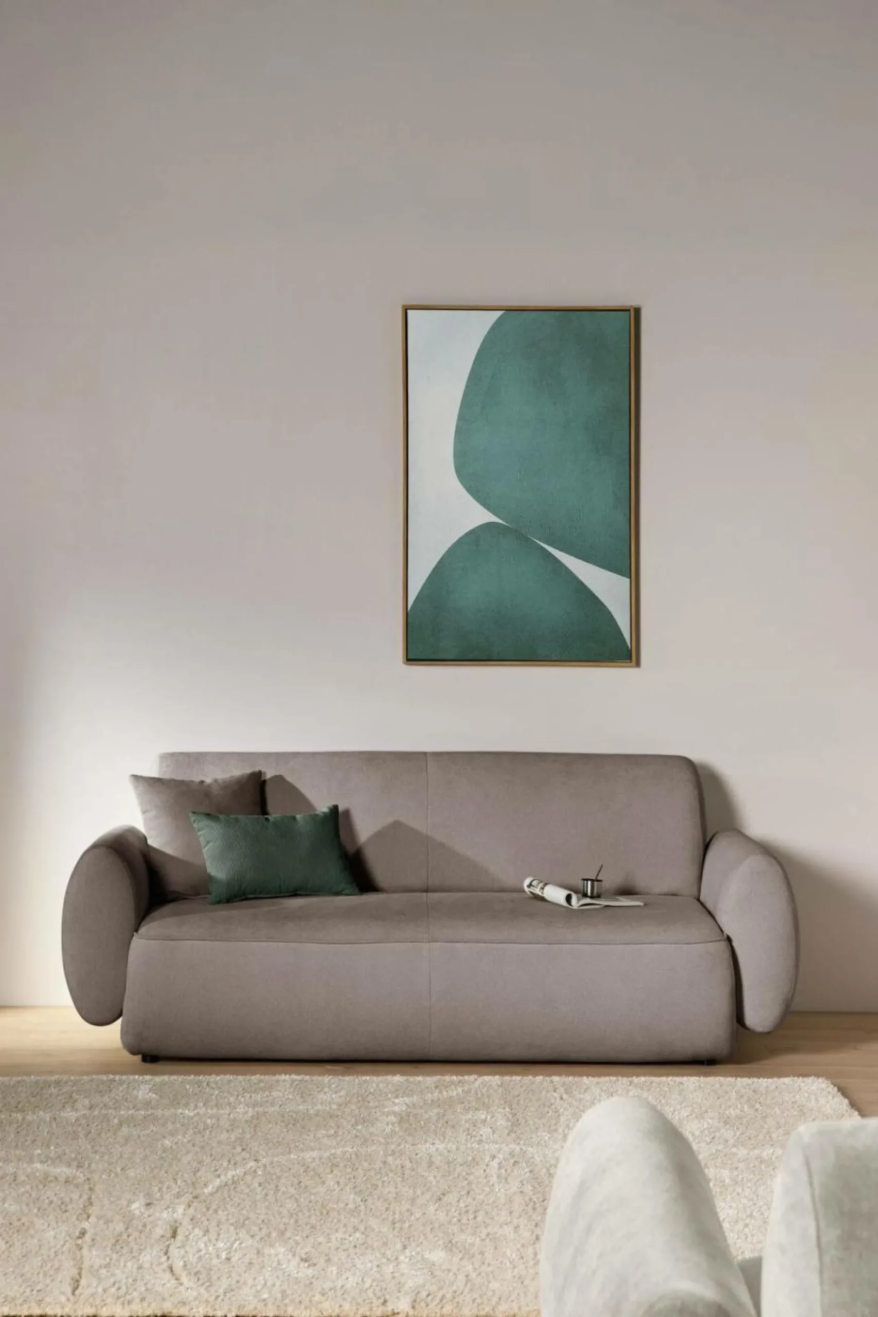 Canapés Fixes>Camif Canapé tissu Orus - - 2 places Taupe