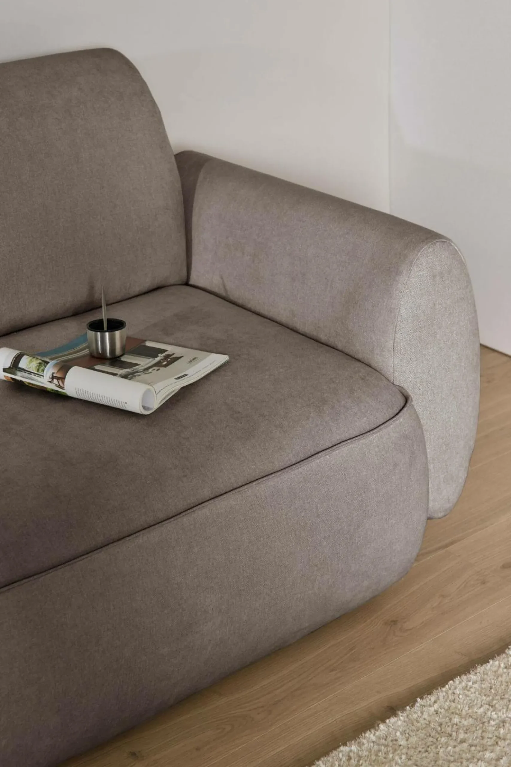 Canapés Fixes>Camif Canapé tissu Orus - - 2 places Taupe