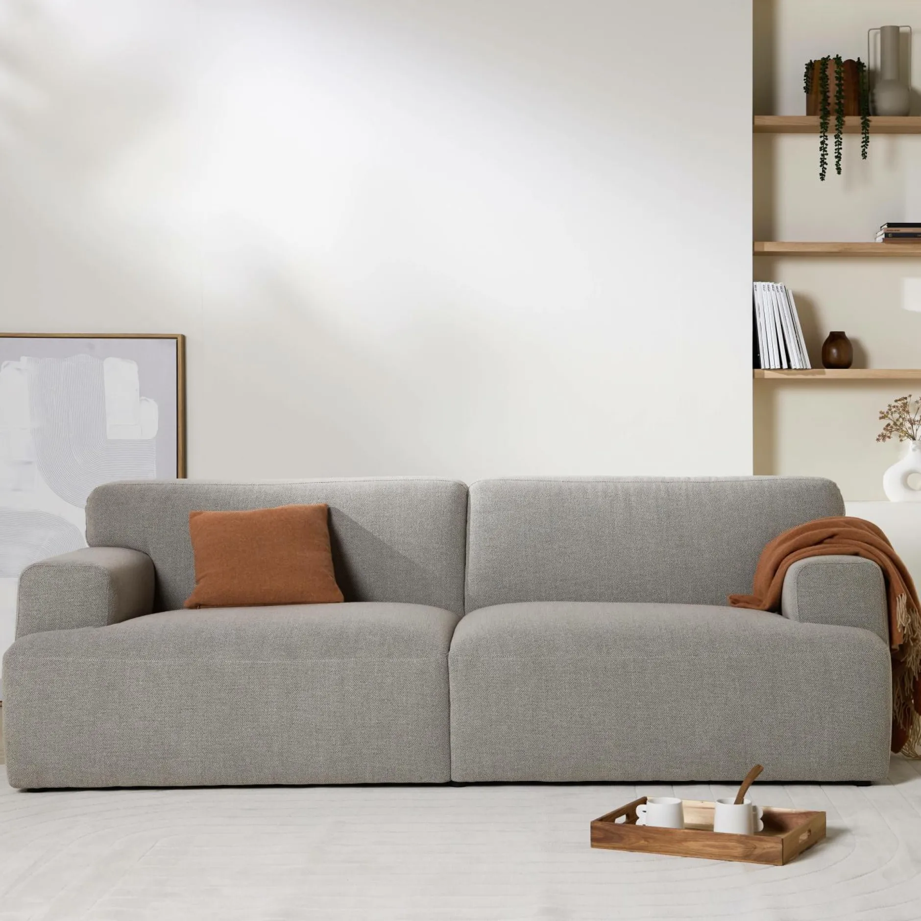 Canapés Droits|Canapés Fixes>Camif Canapé tissu Pavel - Gris