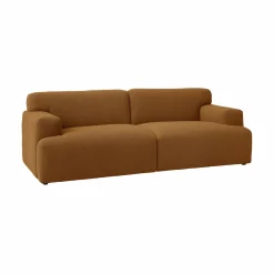 Canapés Droits|Canapés Fixes>Camif Canapé tissu Pavel - Moutarde