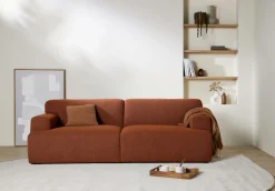 Canapés Fixes|Canapés Droits>Camif Canapé tissu Pavel - Rouille