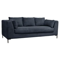 Canapés Fixes|Canapés Droits>Camif Canapé tissu Pornic - - 3 places Bleu Marine
