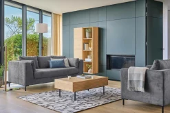 Canapés Droits|Canapés Fixes>Camif Canapé tissu Pornic - - 4 places Gris