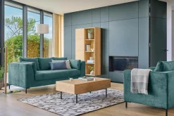 Canapés Droits|Canapés Fixes>Camif Canapé tissu Pornic - - 2 places Océan