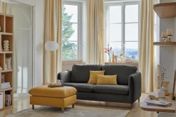 Canapés Droits|Canapés Fixes>Camif Canapé tissu Portimo - Gris Foncé