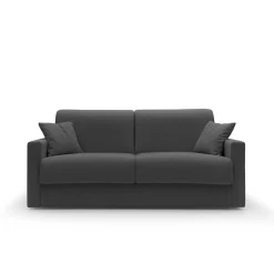 Canapés Fixes>Camif Canapé tissu recyclé déhoussable Aubin - - Grand 3 places Anthracite