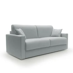 Canapés Fixes>Camif Canapé tissu recyclé déhoussable Aubin - - Grand 3 places Gris Clair