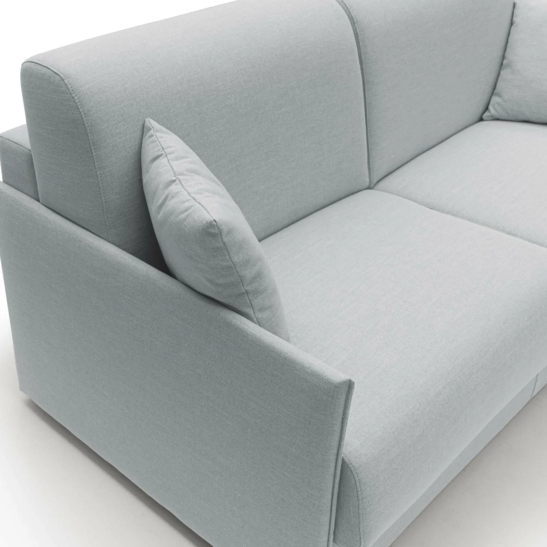 Canapés Fixes>Camif Canapé tissu recyclé déhoussable Arthur - - Grand 2 places Gris Clair