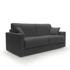 Canapés Fixes>Camif Canapé tissu recyclé déhoussable Aubin - - Grand 2 places Anthracite