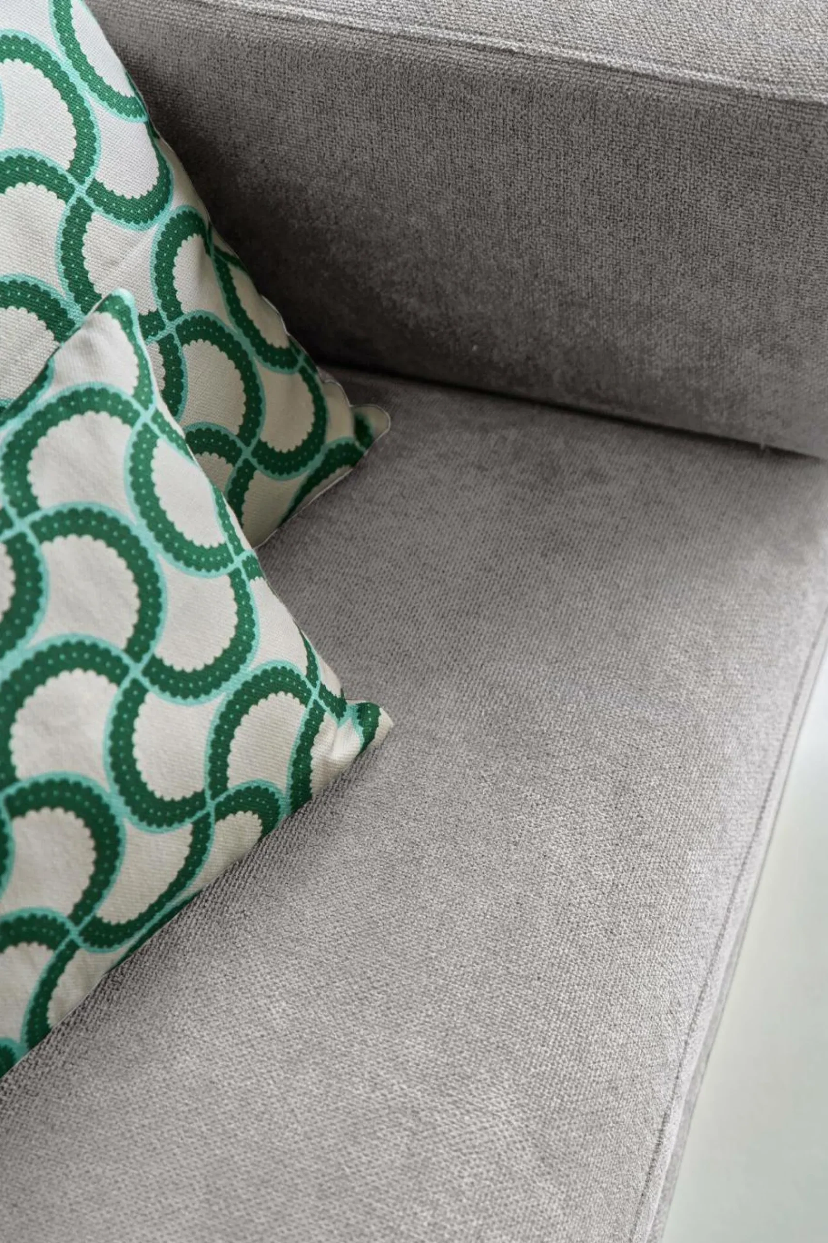 Canapés Droits|Canapés Fixes>Camif Canapé tissu recyclé Olivier - - 2 places Gris Clair