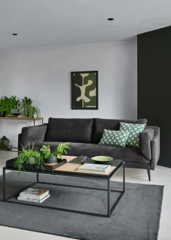 Canapés Droits|Canapés Fixes>Camif Canapé tissu recyclé Olivier - - 2 places Anthracite