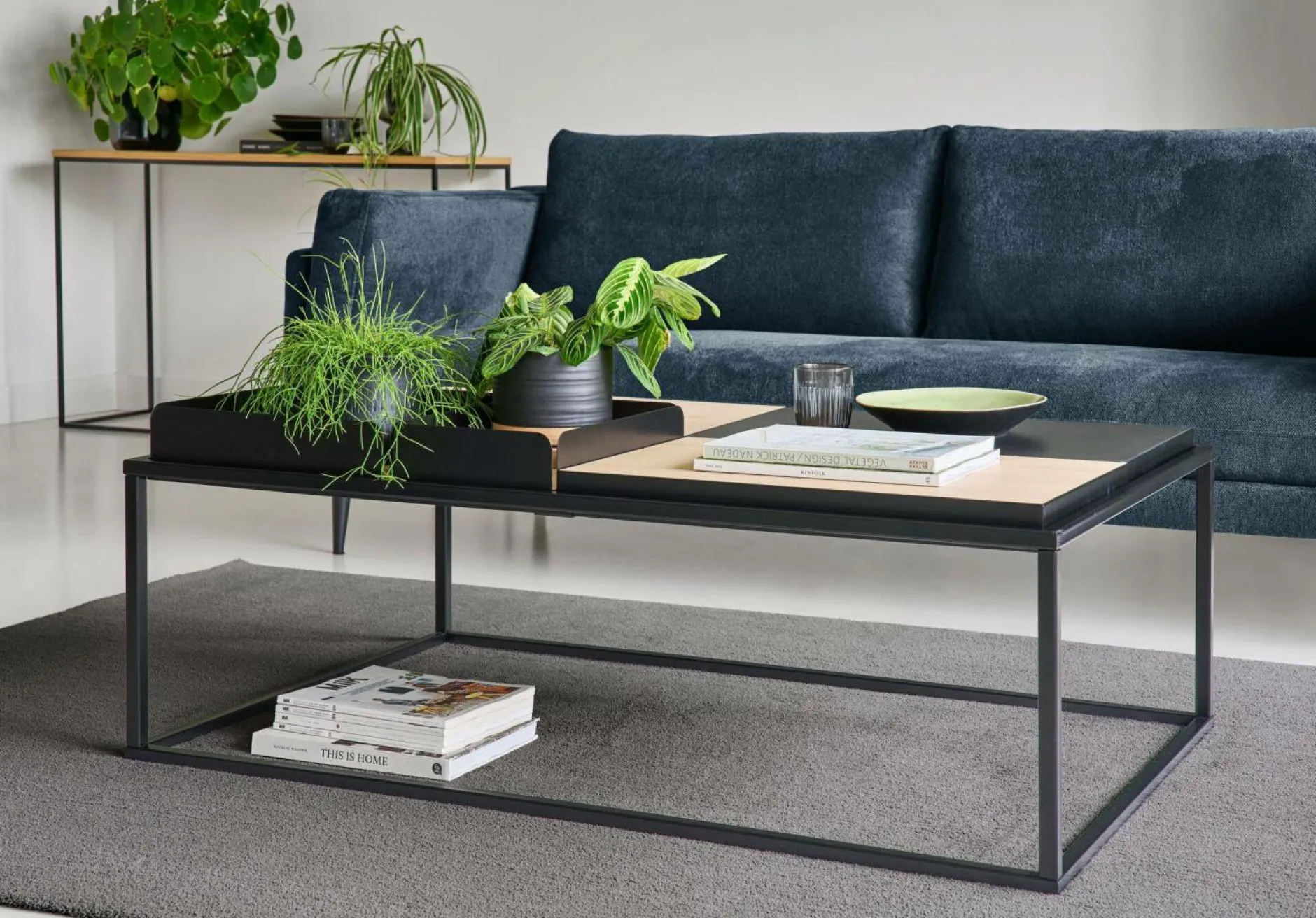 Canapés Droits|Canapés Fixes>Camif Canapé tissu recyclé Olivier - - 2 places Bleu