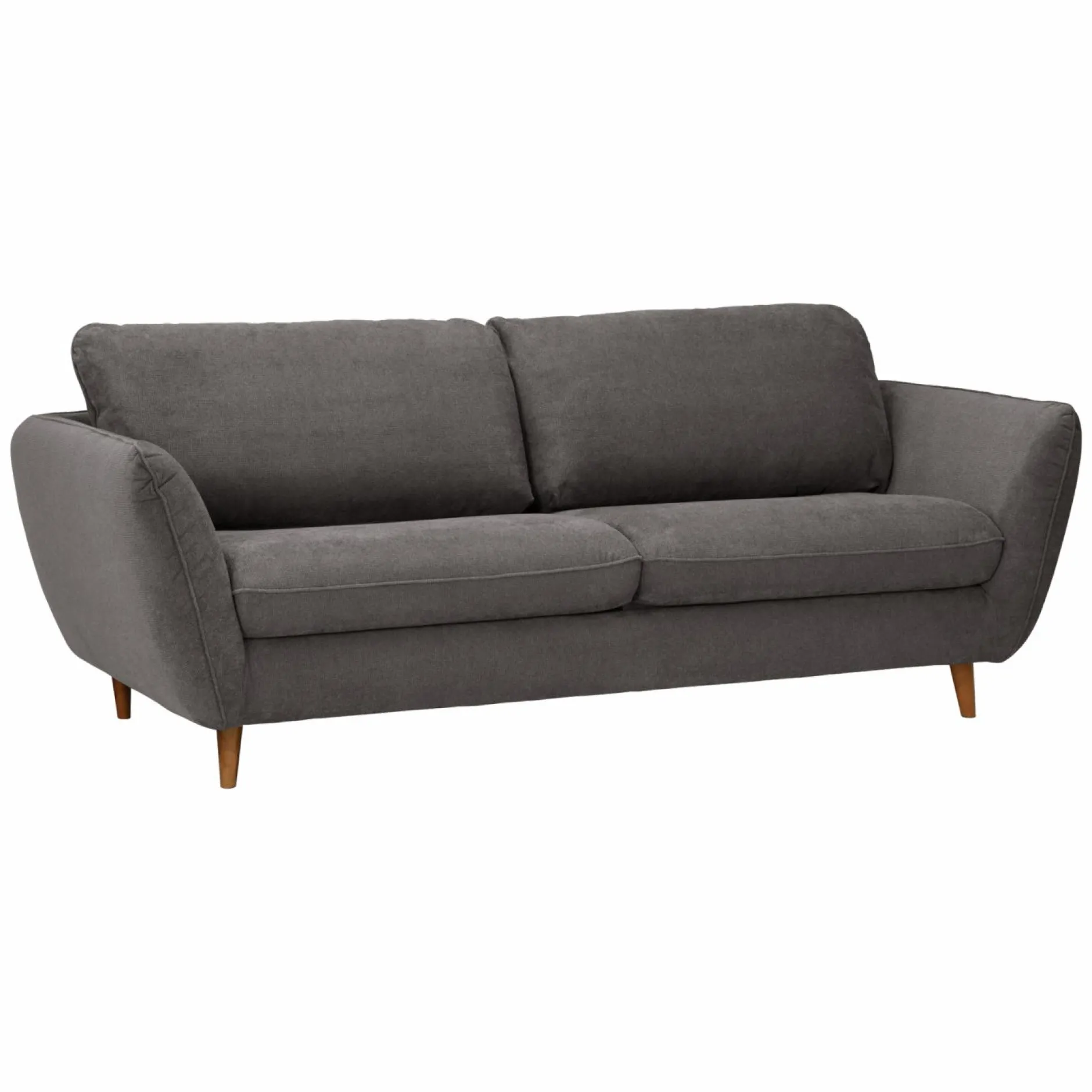 Canapés Droits|Canapés Fixes>Camif Canapé tissu structuré Persson - - 3 places Gris