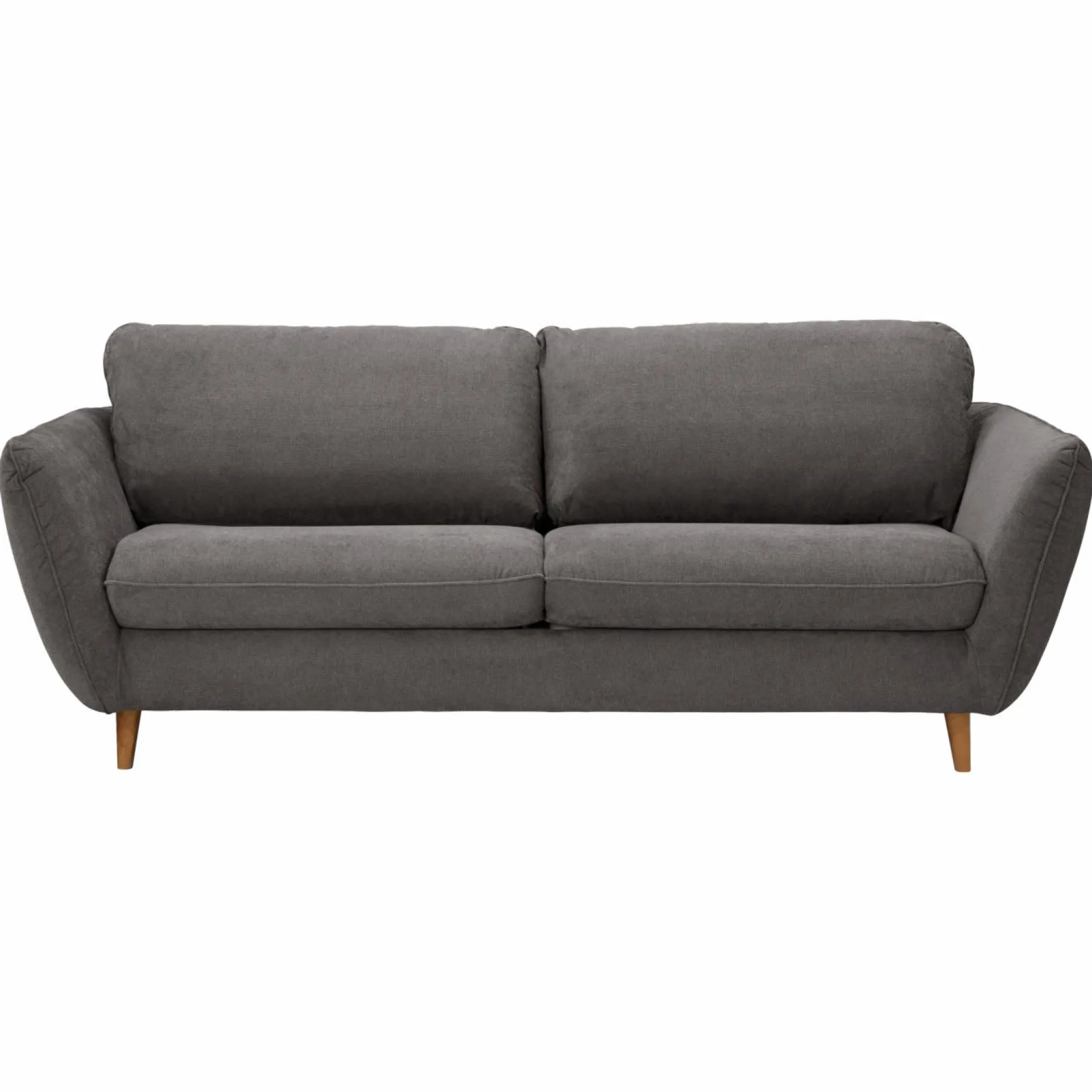 Canapés Droits|Canapés Fixes>Camif Canapé tissu structuré Persson - - 3 places Gris