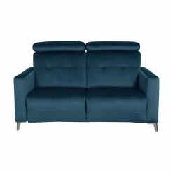 Canapés Fixes>Camif Canapé velours Cheverny - - Grand 2 places Bleu Canard