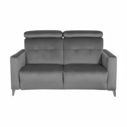 Canapés Fixes>Camif Canapé velours Cheverny - - 2 places Gris Anthracite