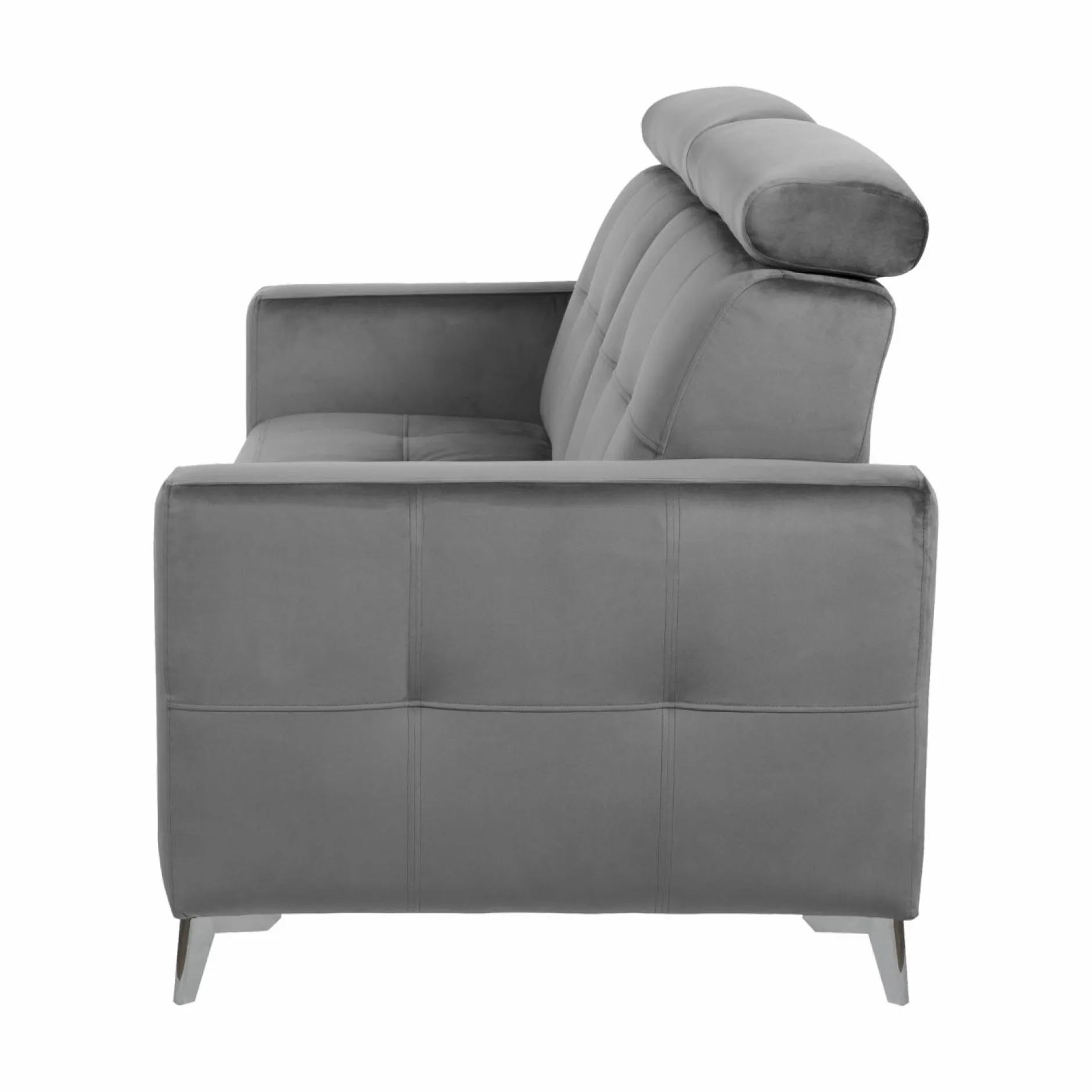 Canapés Fixes>Camif Canapé velours Cheverny - - 2 places Gris Anthracite