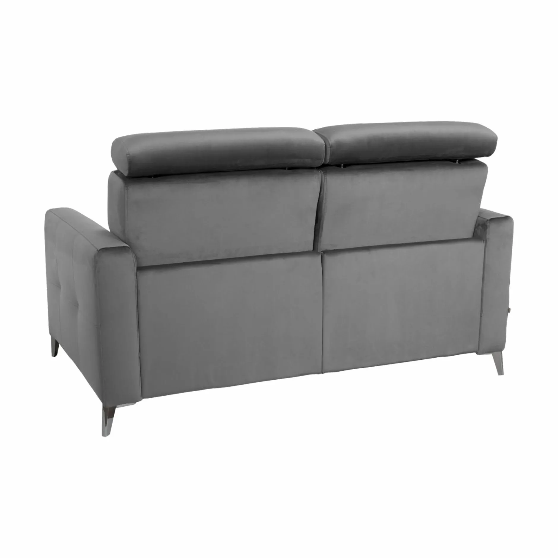 Canapés Fixes>Camif Canapé velours Cheverny - - 2 places Gris Anthracite