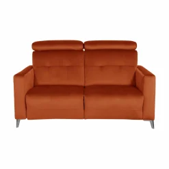 Canapés Fixes>Camif Canapé velours Cheverny - - 2 places Rouille