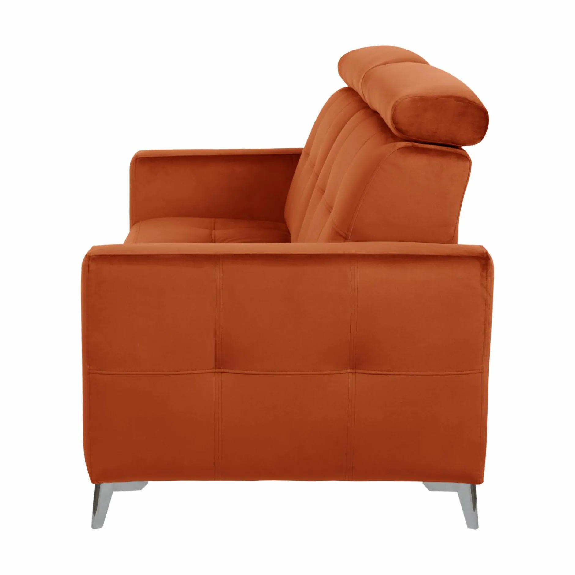 Canapés Fixes>Camif Canapé velours Cheverny - - Grand 2 places Rouille