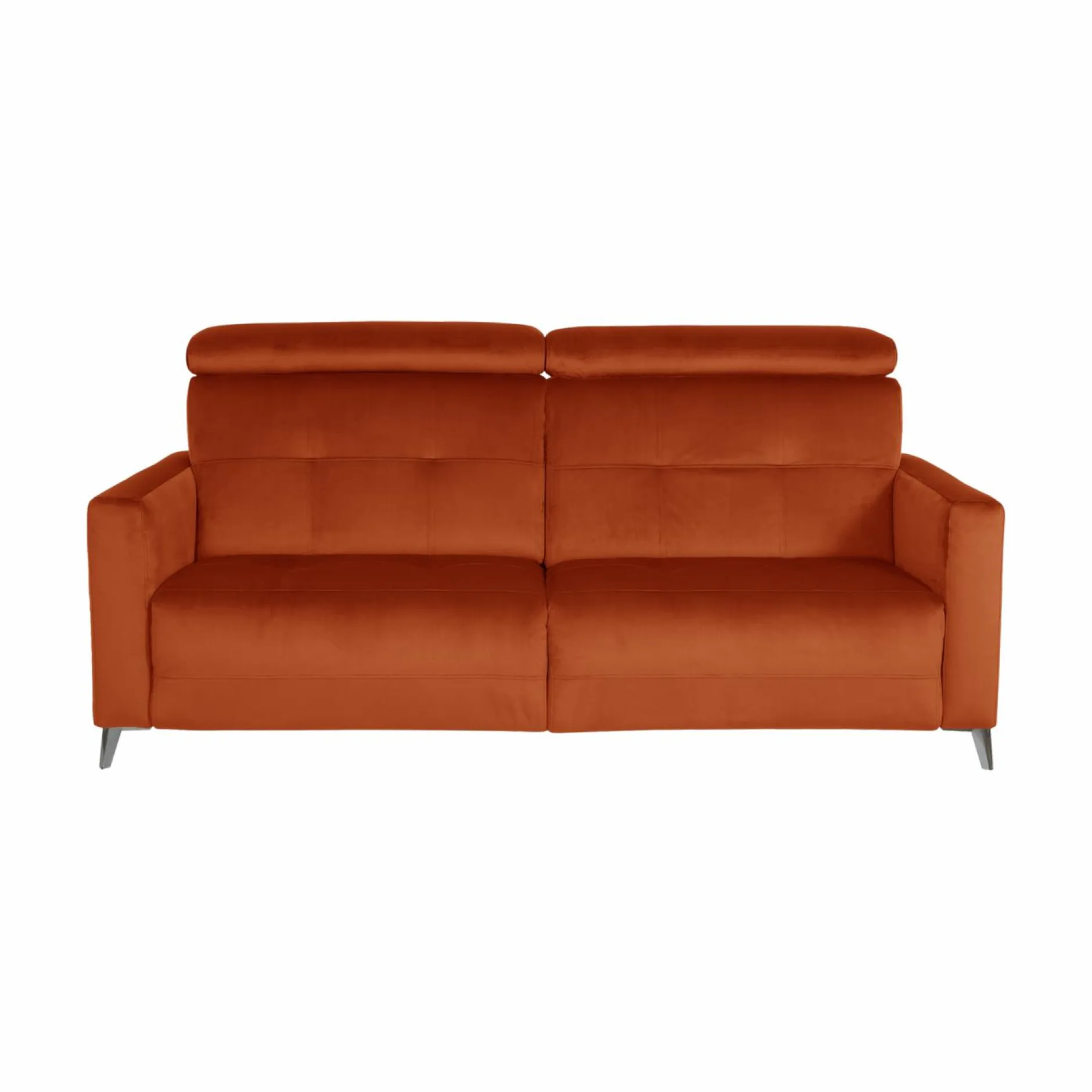 Canapés Fixes>Camif Canapé velours Cheverny - - 3 places Rouille