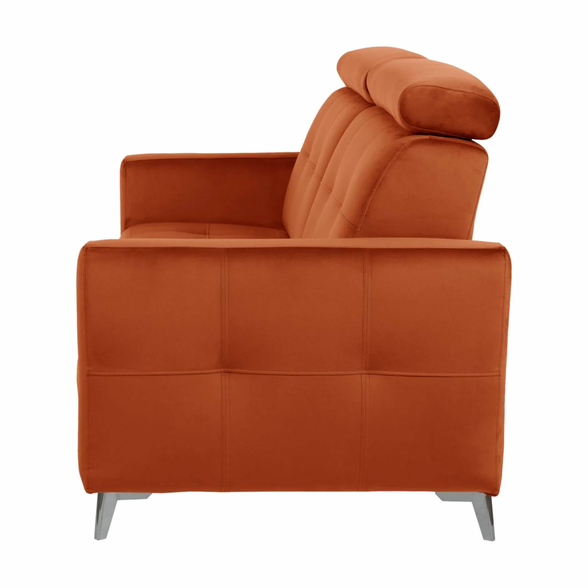 Canapés Fixes>Camif Canapé velours Cheverny - - 3 places Rouille