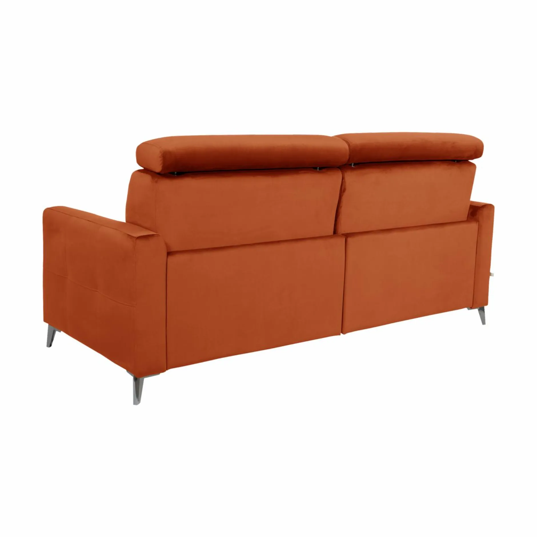 Canapés Fixes>Camif Canapé velours Cheverny - - 3 places Rouille