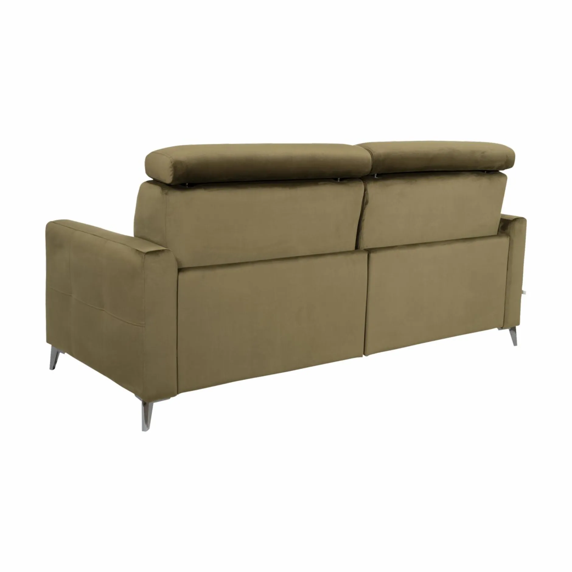 Canapés Fixes>Camif Canapé velours Cheverny - - 3 places Vert Kaki