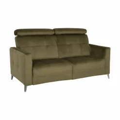 Canapés Fixes>Camif Canapé velours Cheverny - - Grand 2 places Vert Kaki