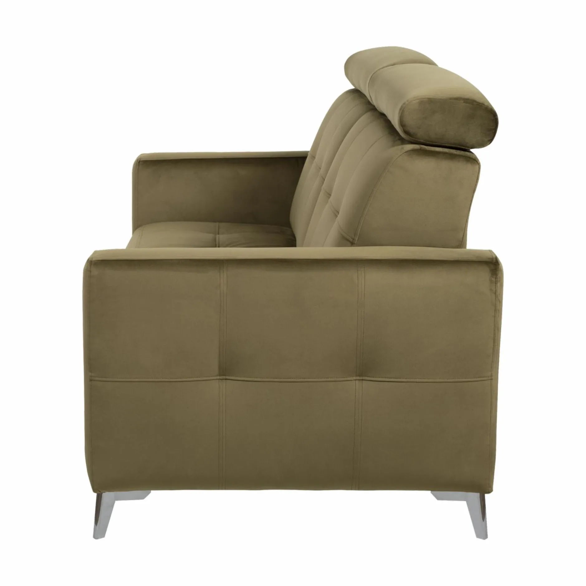 Canapés Fixes>Camif Canapé velours Cheverny - - 2 places Vert Kaki