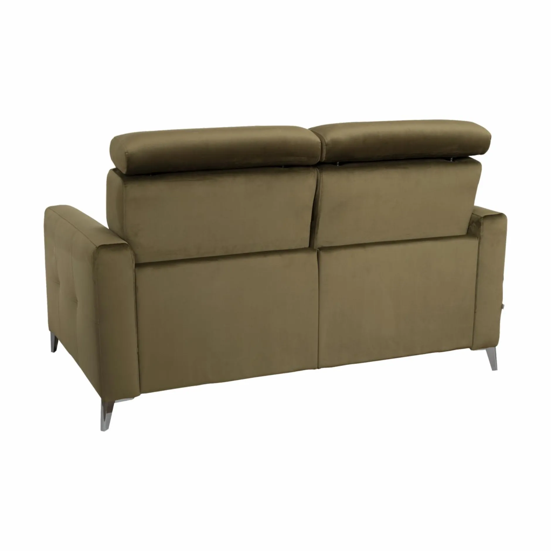 Canapés Fixes>Camif Canapé velours Cheverny - - 2 places Vert Kaki