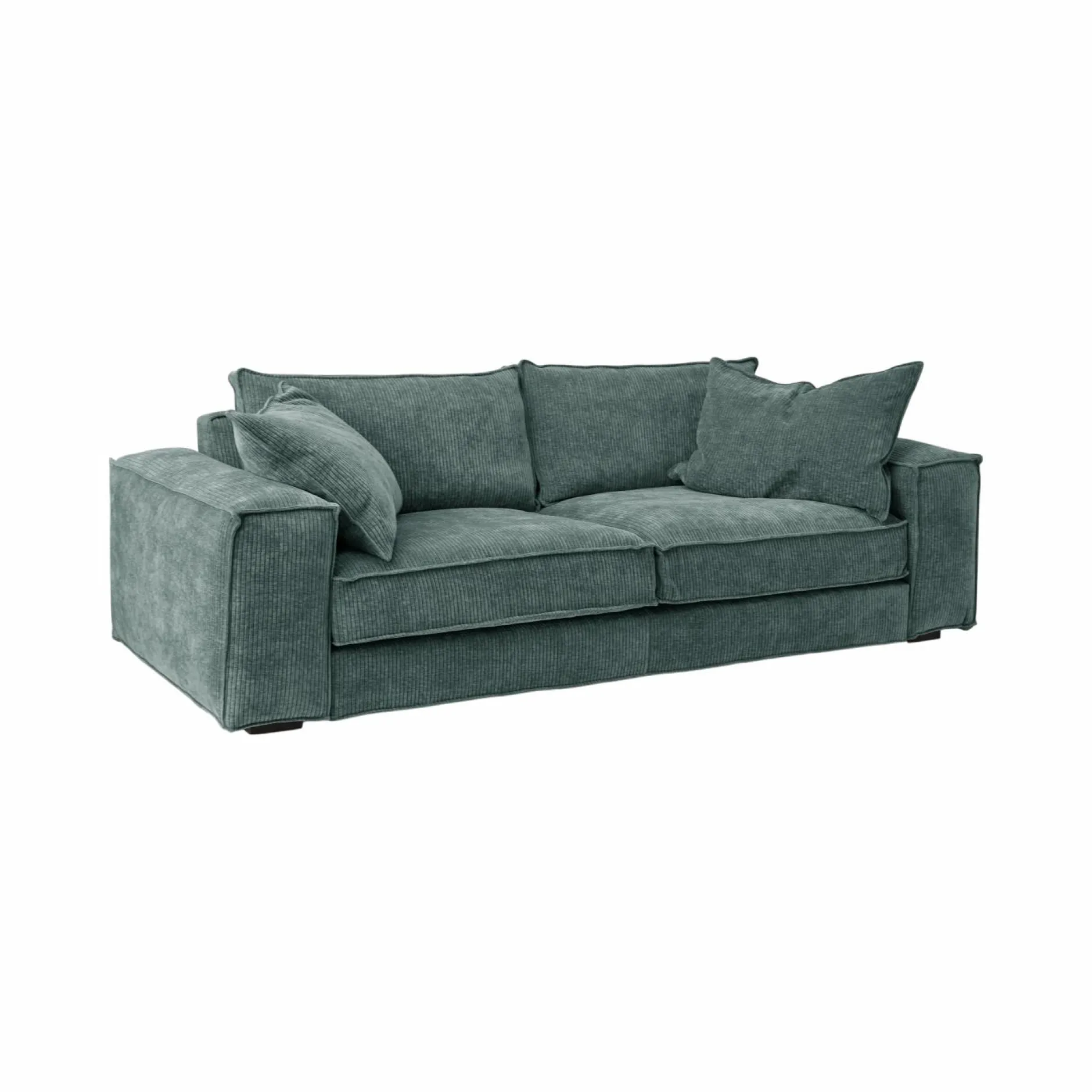 Canapés Fixes>Camif Canapé velours côtelé Martin - - 3 places Bleu