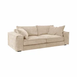 Canapés Fixes>Camif Canapé velours côtelé Martin - - 3 places Beige