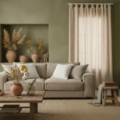 Canapés Fixes>Camif Canapé velours côtelé Martin - - 3 places Argile