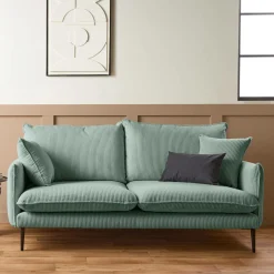 Canapés Fixes>Camif Canapé velours côtelé Oréa - - 4 places Bleu