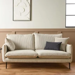 Canapés Fixes>Camif Canapé velours côtelé Oréa - - 3 places Beige