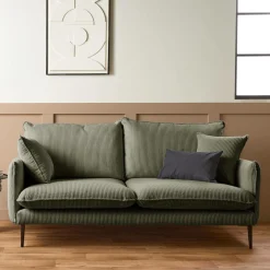 Canapés Fixes>Camif Canapé velours côtelé Oréa - - 4 places Vert