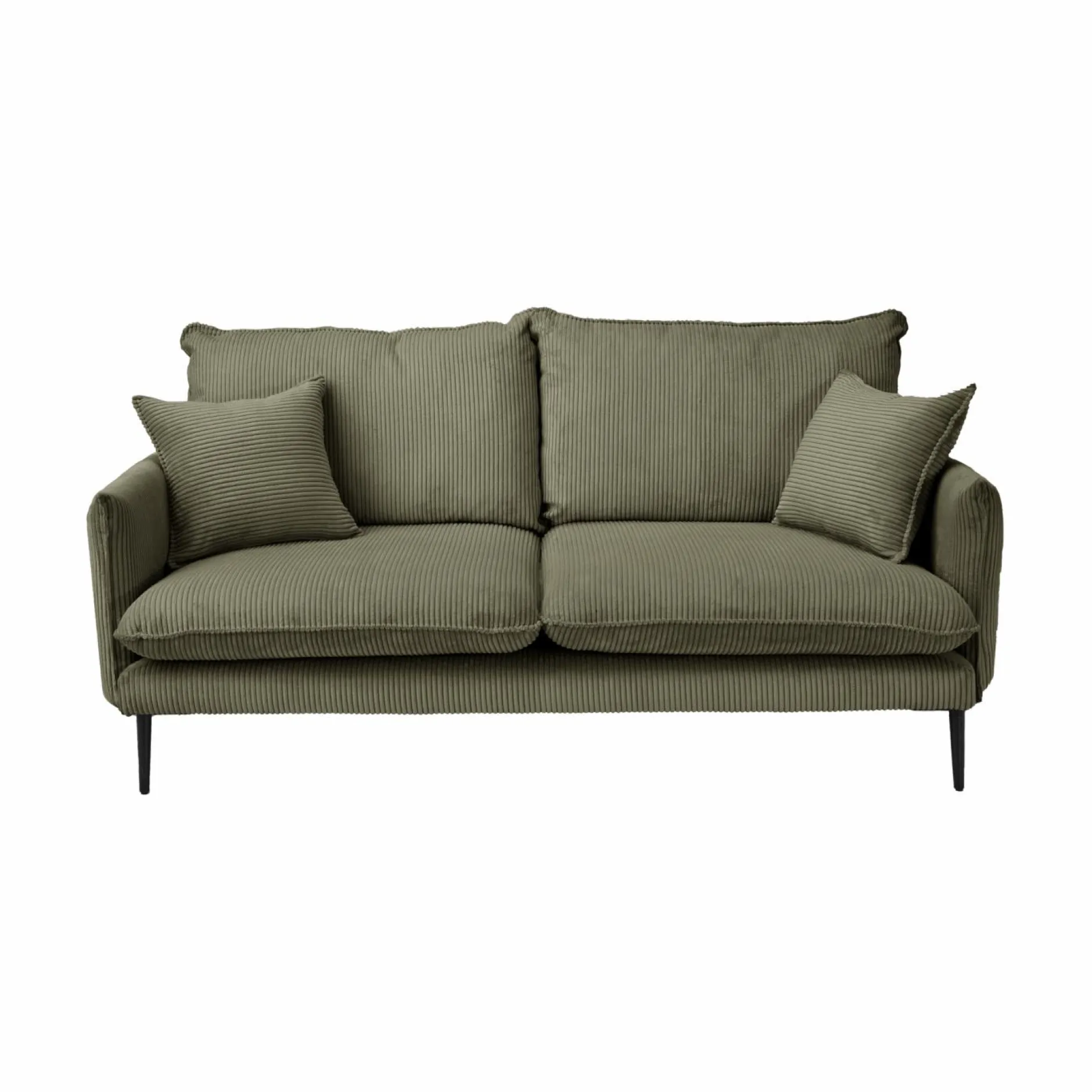 Canapés Fixes>Camif Canapé velours côtelé Oréa - - 2 places Vert