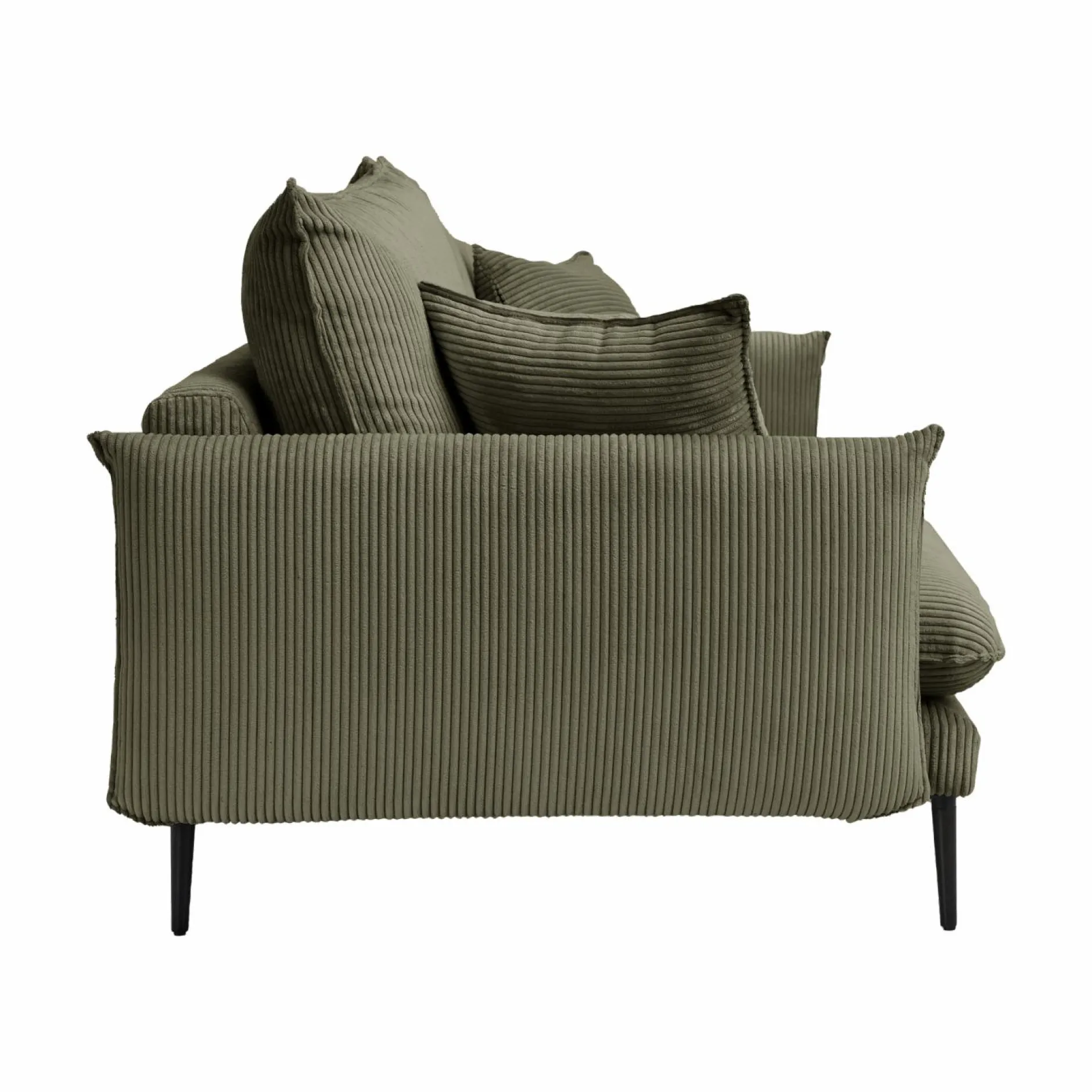 Canapés Fixes>Camif Canapé velours côtelé Oréa - - 2 places Vert