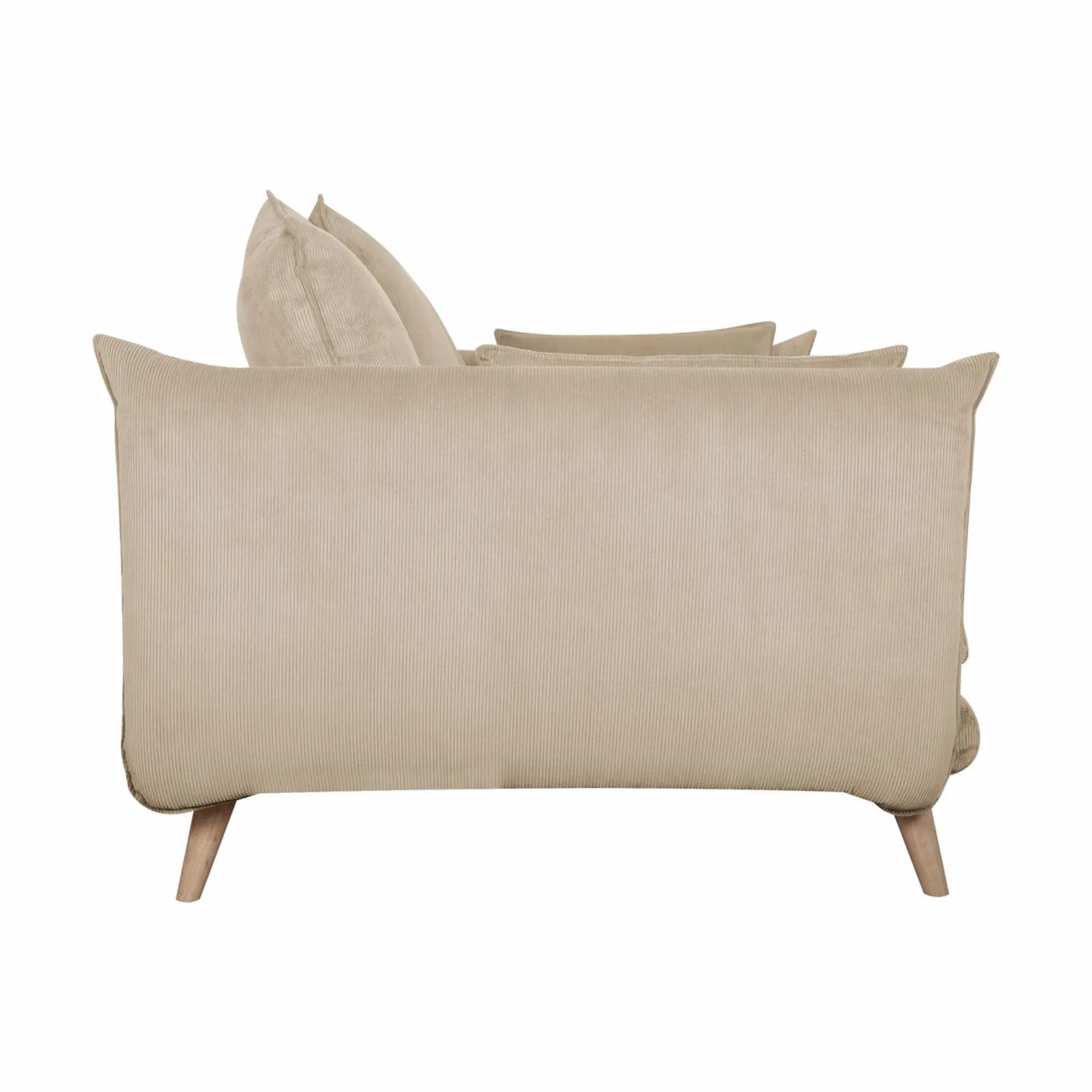 Canapés Droits|Canapés Fixes>Camif Canapé velours côtelé Orion - - 2 places Beige