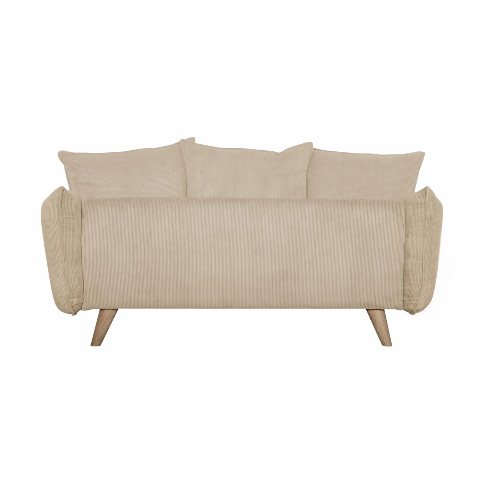 Canapés Droits|Canapés Fixes>Camif Canapé velours côtelé Orion - - 2 places Beige