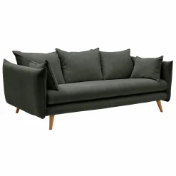 Canapés Fixes|Canapés Droits>Camif Canapé velours côtelé Orion - - 4 places Vert Cèdre