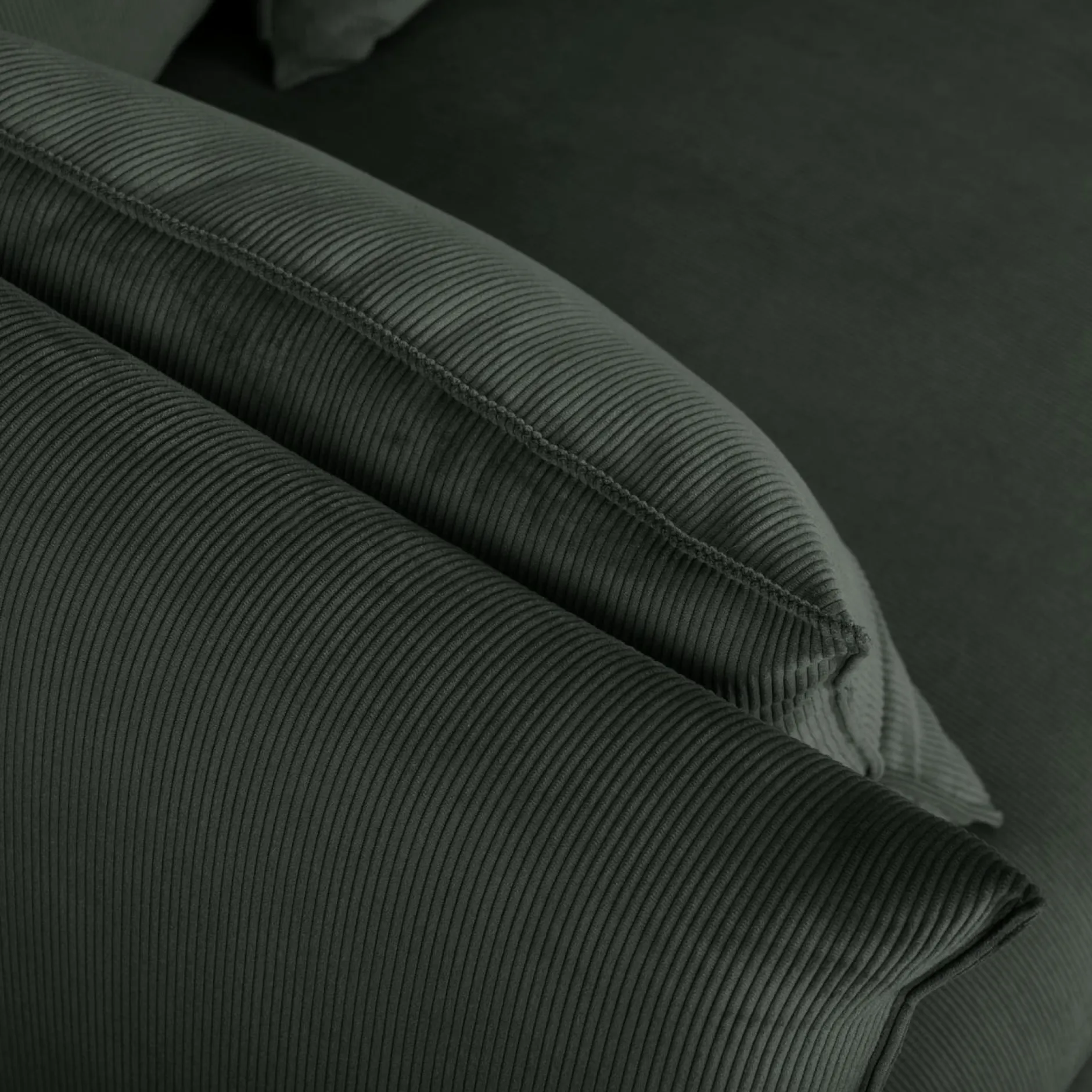 Canapés Fixes|Canapés Droits>Camif Canapé velours côtelé Orion - - 4 places Vert Cèdre