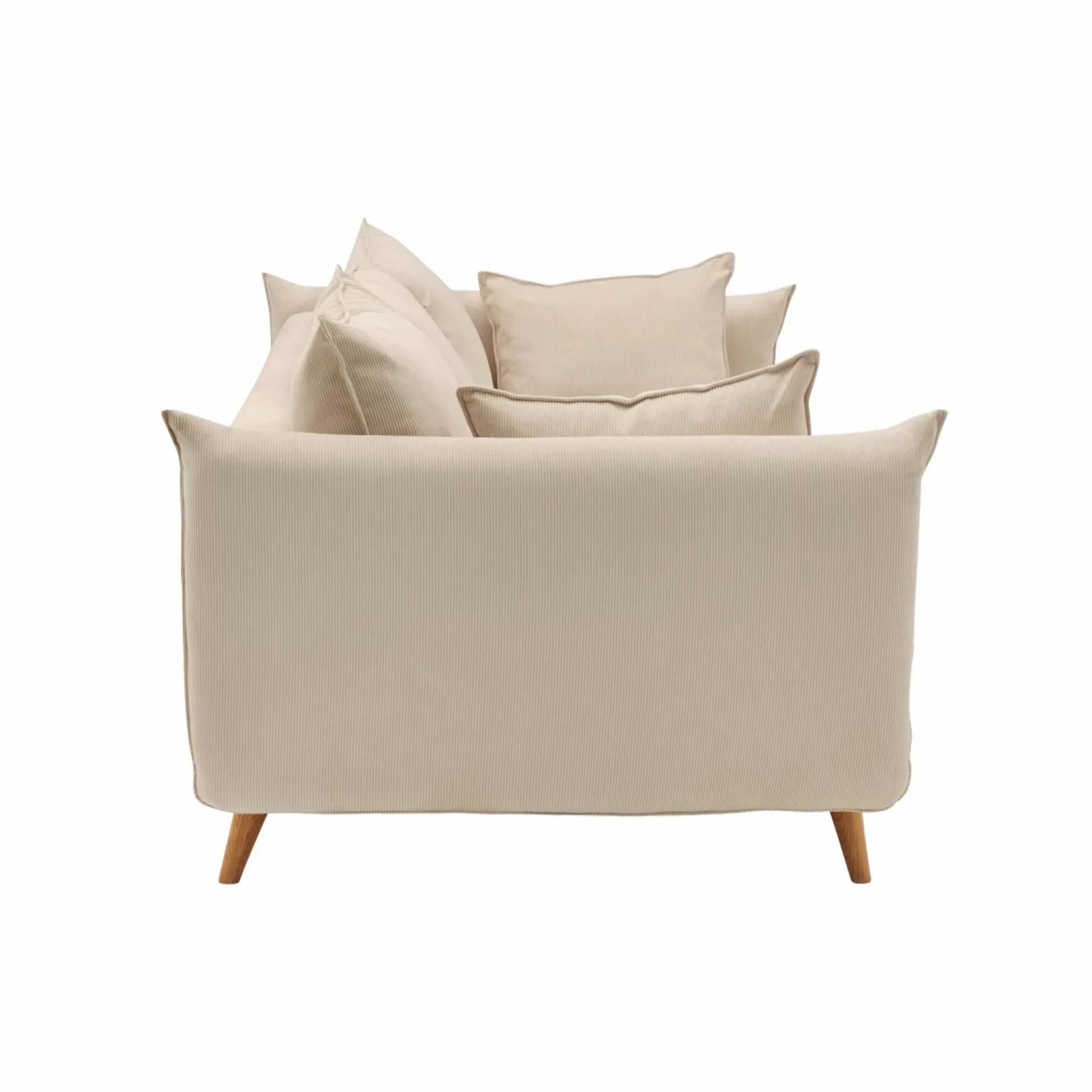 Canapés Droits|Canapés Fixes>Camif Canapé velours côtelé Orion - - 3 places Beige