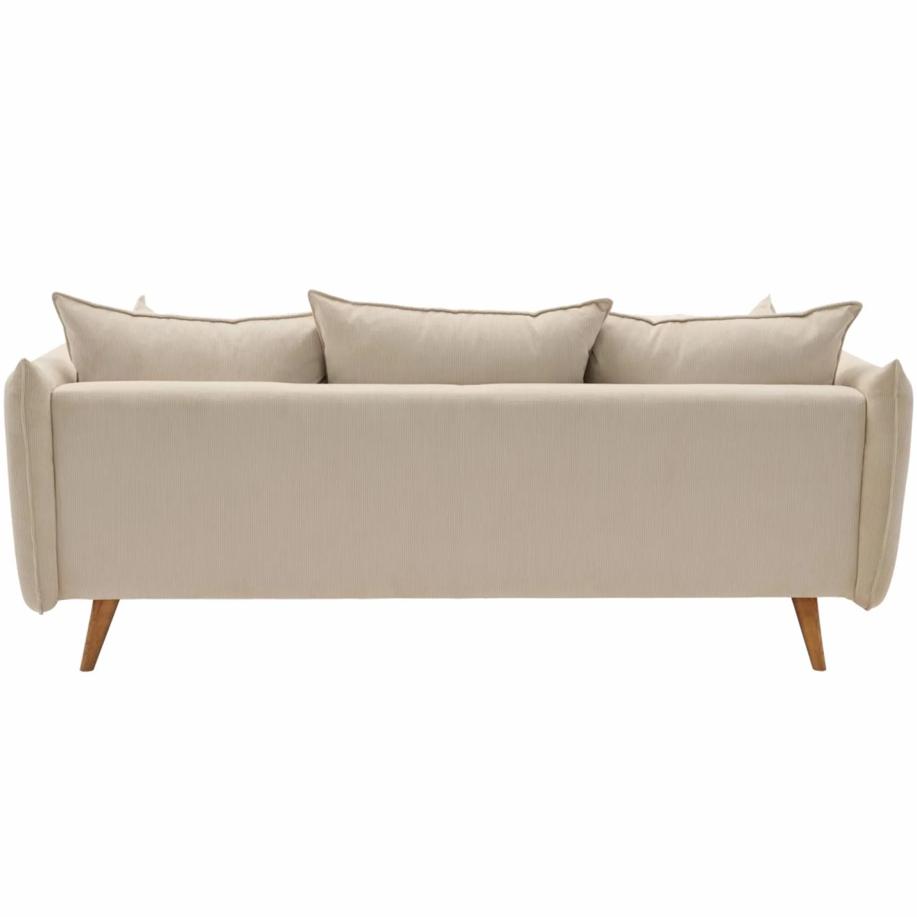 Canapés Droits|Canapés Fixes>Camif Canapé velours côtelé Orion - - 3 places Beige