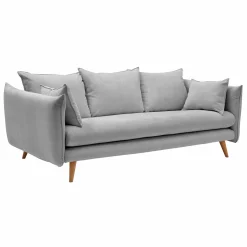 Canapés Droits|Canapés Fixes>Camif Canapé velours côtelé Orion - - 2 places Gris