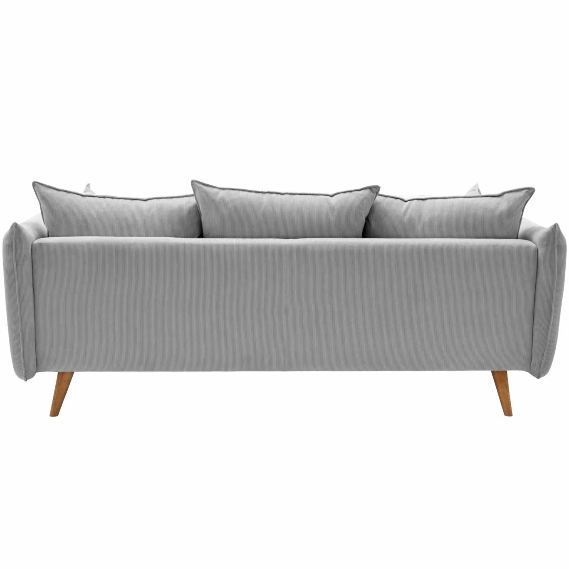 Canapés Droits|Canapés Fixes>Camif Canapé velours côtelé Orion - - 3 places Gris