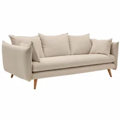 Canapés Droits|Canapés Fixes>Camif Canapé velours côtelé Orion - - 4 places Beige